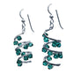 Helix Nebula Galaxy Earrings / 47mm length / spring blue green crystal / sterling silver earwires