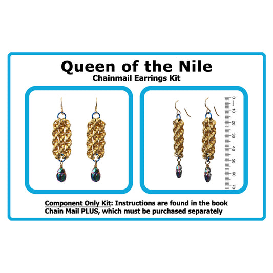 Component Kit for Queen of the Nile Chainmail Earrings