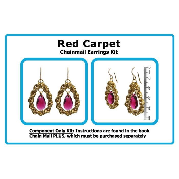 Component Kit for Red Carpet Chainmail Earrings