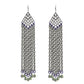 Dark Spring Rain Earrings / 115mm length / chandelier shoulder duster / sterling silver earwires