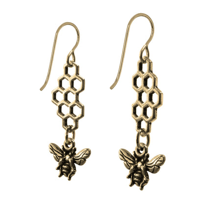 Honeybee Earrings / choose colorway - all gold or gold silver mix