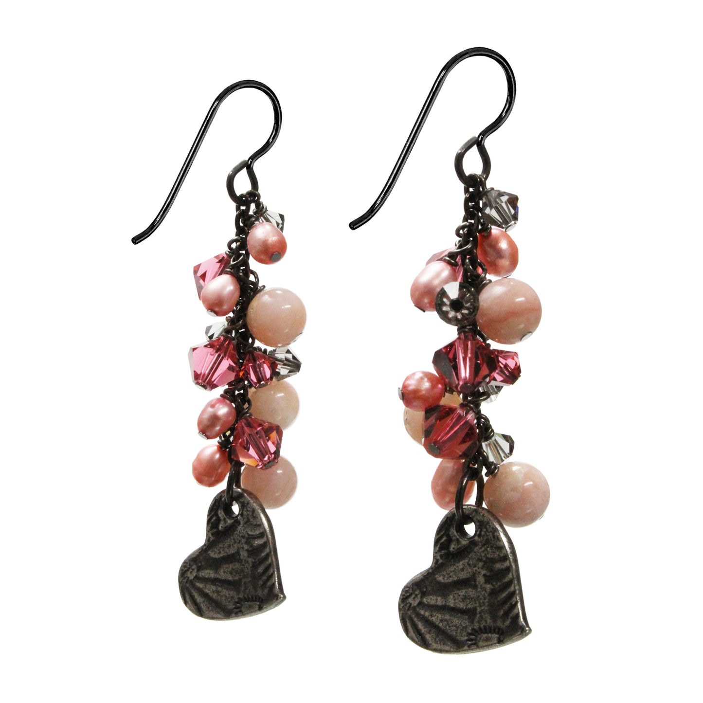 Cascade Amor Earrings / 57mm length / black niobium earwires