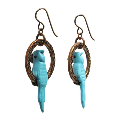 Tropical Macaw Parrot Earrings / 55mm length / choose from 3 colorway options