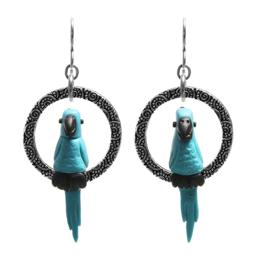 Tropical Macaw Parrot Earrings / 55mm length / choose from 3 colorway options