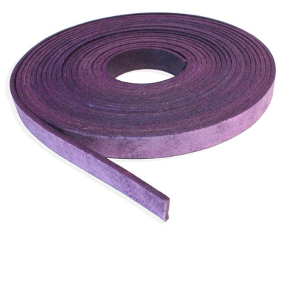 DEEP PURPLE Vintage Mediterranean Flat Leather Strap / sold by the foot / 10 mm wide x 2 mm thick