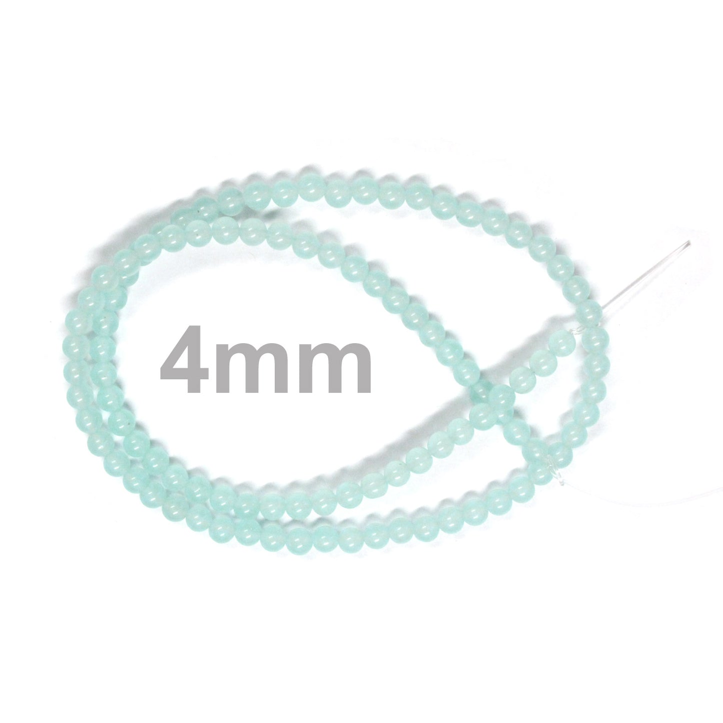 4mm Larimar / 16" Strand / man-made / smooth round stone beads