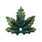 Large Maple Leaf Charm / summer green / handmade polymer clay / 27mm x 30mm