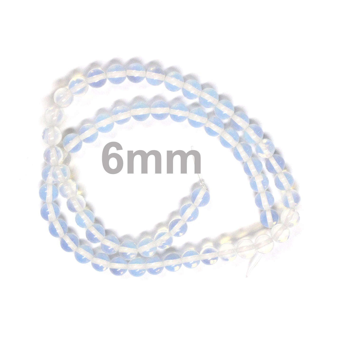 6mm Moonstone / 16" Strand / man-made / smooth round stone beads