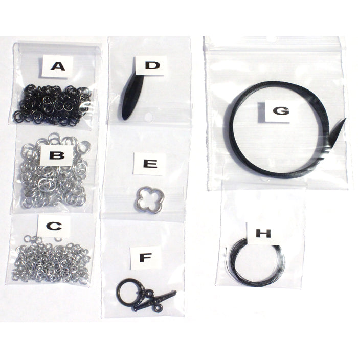 Component Kit for Black Magic Chainmail Necklace