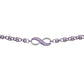 Forever Lavender Chainmail Necklace / 17 Inch length / pave infinity pendant