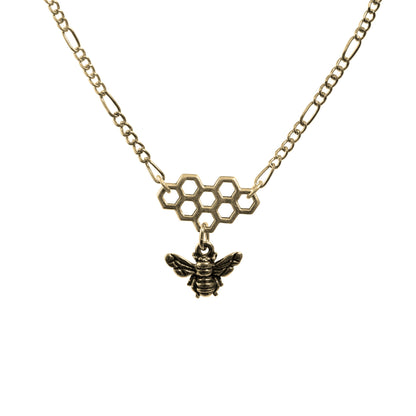 Honeybee Chain Necklace / choose length and colorway - all gold or gold silver mix