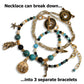 Beach Island Necklace / 23 Inch length / convertible - can break down into 3 separate bracelets