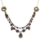 Flora Garnet Fiesta Necklace / 23 Inch length / convertible - can break down into 3 separate bracelets