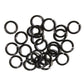 SHINY BLACK 10mm 12 GA Jump Rings / 25 Pack / sawcut round open anodized aluminum