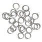 SHINY SILVER 10mm 12 GA Jump Rings / 25 Pack / sawcut round open anodized aluminum