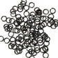 SHINY BLACK 3.4mm 20 GA Jump Rings / 5 Gram Pack (approx 275) / sawcut round open anodized aluminum