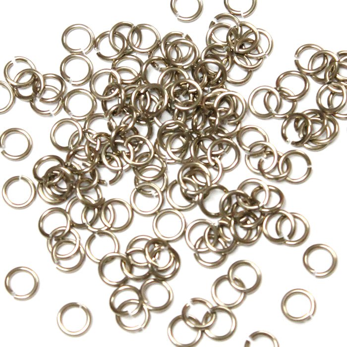 SHINY CHAMPAGNE 3.4mm 20 GA Jump Rings / 5 Gram Pack (approx 275) / sawcut round open anodized aluminum
