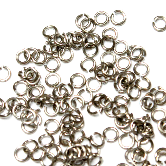 SHINY CHAMPAGNE / 2.4mm 20 GA Jump Rings / 5 Gram Pack (approx 350) / sawcut round open anodized aluminum
