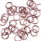SHINY PINK 7mm 16 GA AWG Jump Rings / 5 Gram Pack (approx 70) / sawcut round open anodized aluminum