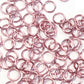 SHINY PINK / 5mm 18 GA Jump Rings / 5 Gram Pack (approx 130) / sawcut round open anodized aluminum