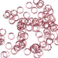 SHINY PINK 4mm 20 GA Jump Rings / 5 Gram Pack (approx 240) / sawcut round open anodized aluminum