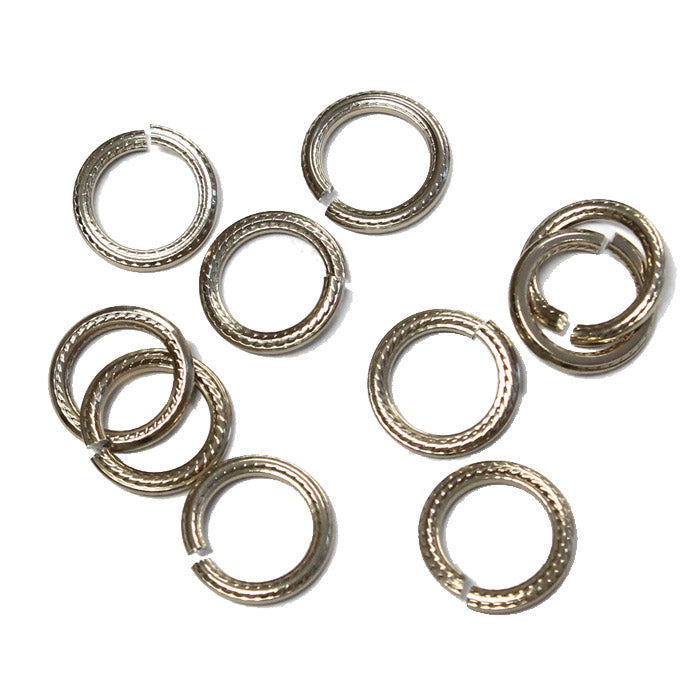 CHAMPAGNE 10mm Rope Jump Rings / 25 Pack / sawcut round open anodized aluminum