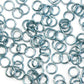SHINY SKY BLUE / 5mm 18 GA Jump Rings / 5 Gram Pack (approx 130) / sawcut round open anodized aluminum