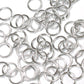 SHINY SILVER 7mm 16 GA AWG Jump Rings / 5 Gram Pack (approx 70) / sawcut round open anodized aluminum