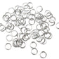 SHINY SILVER 4mm 20 GA Jump Rings / 5 Gram Pack (approx 240) / sawcut round open anodized aluminum