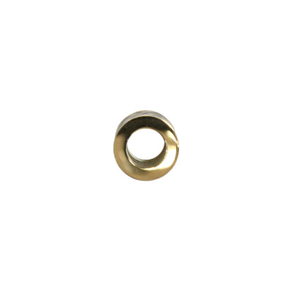 Geometric Stainless Steel Cylinder Bead / sold individually / gold color / 10 x 10 x 6mm ID / electroplated finish