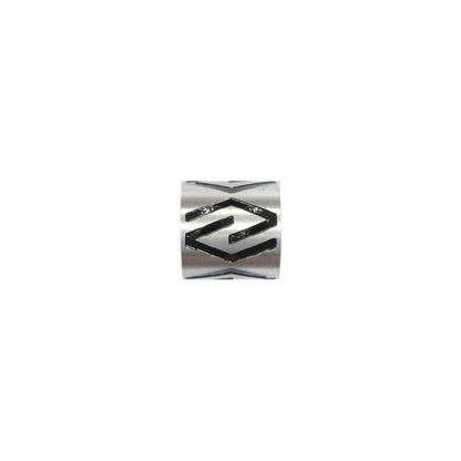 Geometric Stainless Steel Cylinder Bead / sold individually / silver color / 10 x 10 x 6mm ID / electroplated finish
