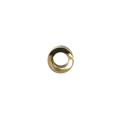 Geometric Stainless Steel Cylinder Bead / sold individually / gold color / 10 x 10 x 6mm ID / electroplated finish