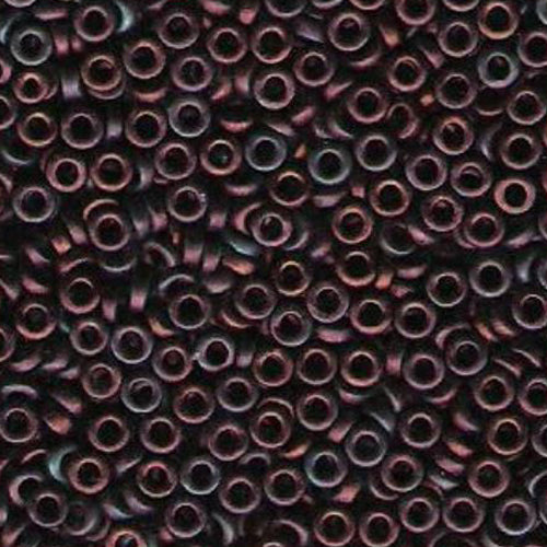 SPR3-2005 Copper Metallic Matte Rainbow Miyuki Spacer Seed Beads / 3mm x 1.3mm / 10 gram bag