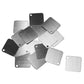 SILVER BRUSHED 25mm Square Tags / 25 Pack / anodized aluminum / for jewelry, etching, engraving