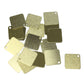 GOLD BRUSHED 25mm Square Tags / 25 Pack / anodized aluminum / for jewelry, etching, engraving