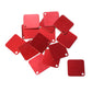 RED 25mm Square Tags / 25 Pack / anodized aluminum / for jewelry, etching, engraving