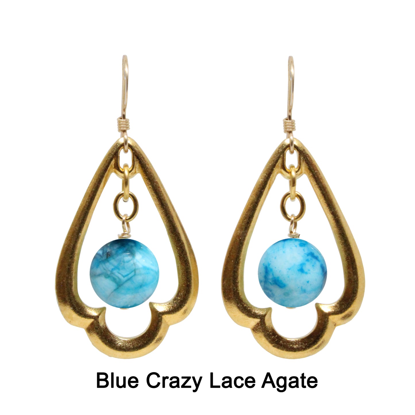 Kit for Trefoil Earrings with pewter trefoils and gemstone of your choice / includes step-by-step instructions / tools sold separately