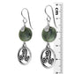 Gemstone Triskele Earrings / 47mm length / sterling silver hook earwires / coin bead gemstones / select from one of 6 choices
